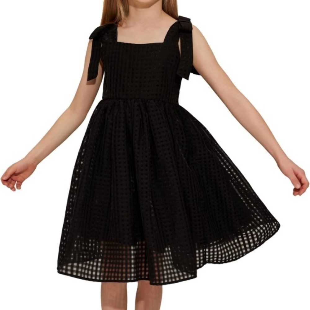 Danna Belle Girl Strap Spaghetti Party Dresses Swing Knee Length Dress Sz 6Y